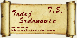 Tadej Srdanović vizit kartica